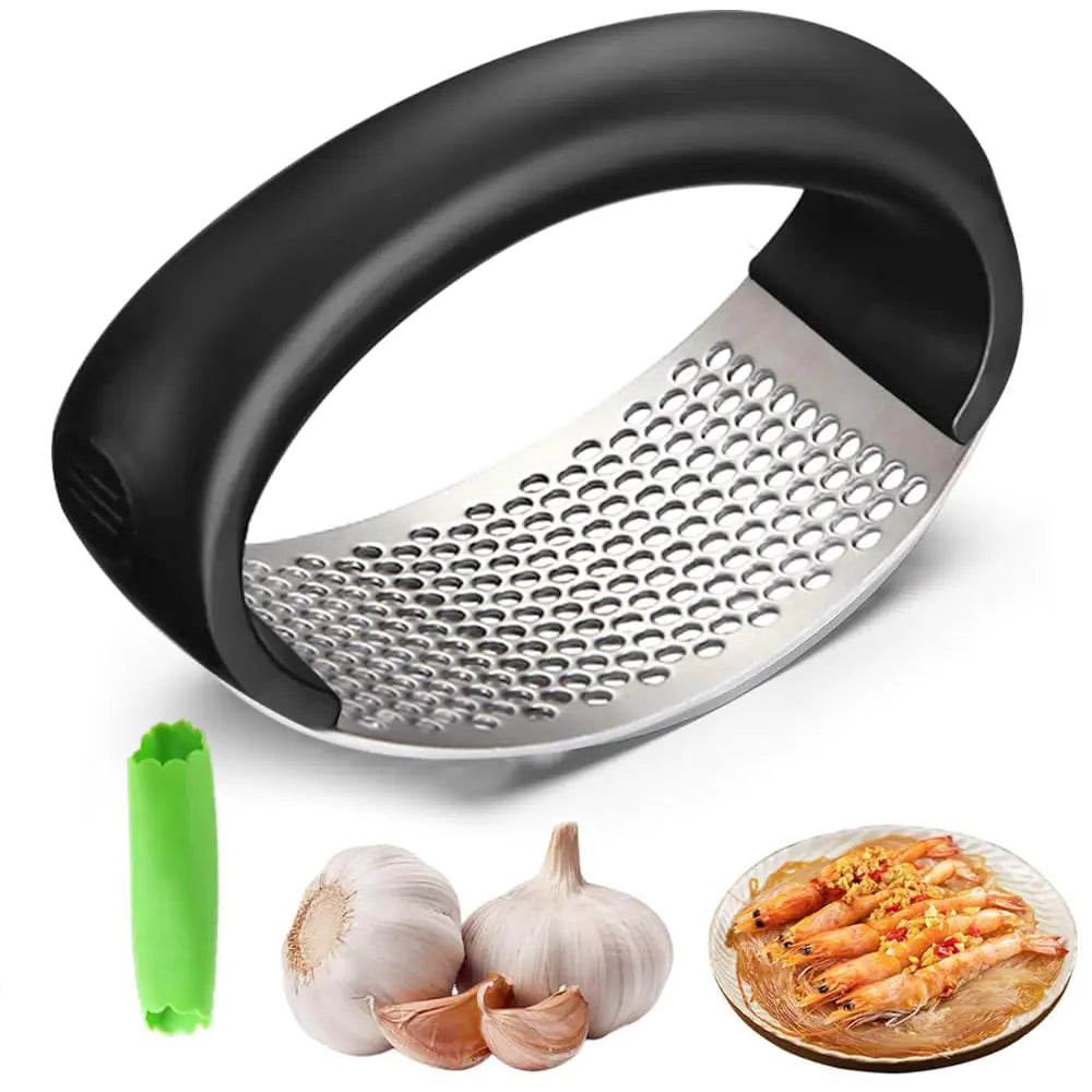 2024 Upgraded Stainless Steel Garlic Crusher - Garlic Crusher Home Kitchen Utensils Portable Manual Garlic Crusher Home & Kitchen Garlic Press (1pc)