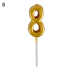 Arabic Number 0-9 Wax Candles Number Candles Cake Numeral Candles Number 0-9 Glitter Cake Topper Decoration For Birthday Wedding Reunion Theme Part Digital Cake Topper Kids Children Party Happy Birthday Ornament Cakes Top Decoration Accessories
