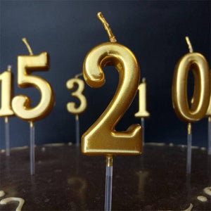 Arabic Number 0-9 Wax Candles Number Candles Cake Numeral Candles Number 0-9 Glitter Cake Topper Decoration For Birthday Wedding Reunion Theme Part Digital Cake Topper Kids Children Party Happy Birthday Ornament Cakes Top Decoration Accessories