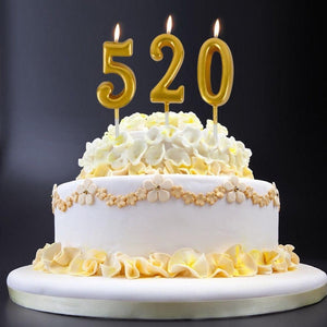Arabic Number 0-9 Wax Candles Number Candles Cake Numeral Candles Number 0-9 Glitter Cake Topper Decoration For Birthday Wedding Reunion Theme Part Digital Cake Topper Kids Children Party Happy Birthday Ornament Cakes Top Decoration Accessories