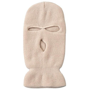 Army Tactical Mask 3 Hole Full Face Mask Ski Mask Winter Cap Balaclava Motorbike Motorcycle Helmet Full Helmet Neck Gaiter, Winter Balaclava Warm Knit Beanie for Outdoor Sports Outdoor Full Face Cover Thermal Ski Mask