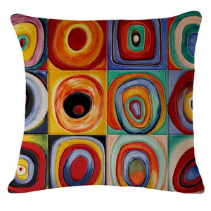 Art Renaissance Print Cushion Cover Throw Pillow Cover Home Decorative Cushion Case Beautiful Painting Art Pillow Case Home Decorative Sofa Car Chair Throw Pillow Case 45x45CM