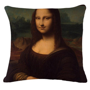 Art Renaissance Print Cushion Cover Throw Pillow Cover Home Decorative Cushion Case Beautiful Painting Art Pillow Case Home Decorative Sofa Car Chair Throw Pillow Case 45x45CM