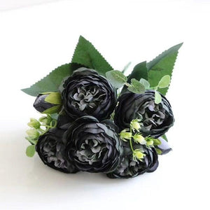 Artificial Roses Flowers Bundle Of Beautiful Silk Peony Bouquet For Home Wedding Party Scrapbook Decoration Accessories         Artificial Rose Flowers Bouquet Silk Flowers Rose for Home Bridal Wedding Party Festival Decor