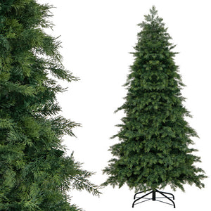 Artificial Christmas Tree Green Hinged Holiday Tree with 721/1019 Lush Branch Tips-6 ft