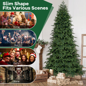 Artificial Christmas Tree Green Hinged Holiday Tree with 721/1019 Lush Branch Tips-7.5 ft