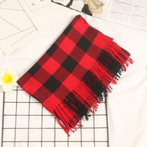 Autumn Winter Luxury Soft Men's Plaid Lightweight Scarf Elegant Thicken Wrap Shawl Ladies Lightweight Escharpe Soft Wool Elegant Neckwear Cashmere Scarf Long Thick Warm Unisex For Women Men