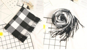 Autumn Winter Luxury Soft Men's Plaid Lightweight Scarf Elegant Thicken Wrap Shawl Ladies Lightweight Escharpe Soft Wool Elegant Neckwear Cashmere Scarf Long Thick Warm Unisex For Women Men