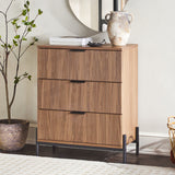 Mid-Century 3 Drawer Chest With Reeded Drawer Fronts by Couch.com