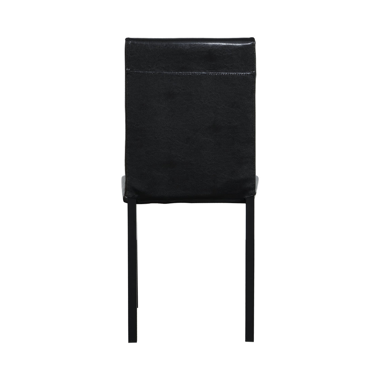Furniture 5 Piece Metal Dinette Set with Faux Marble Top - Black