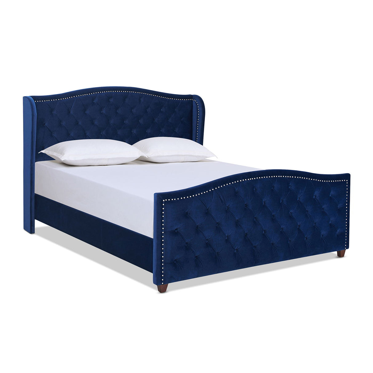 Marcella - Upholstered Shelter Headboard Bed Set by Couch.com