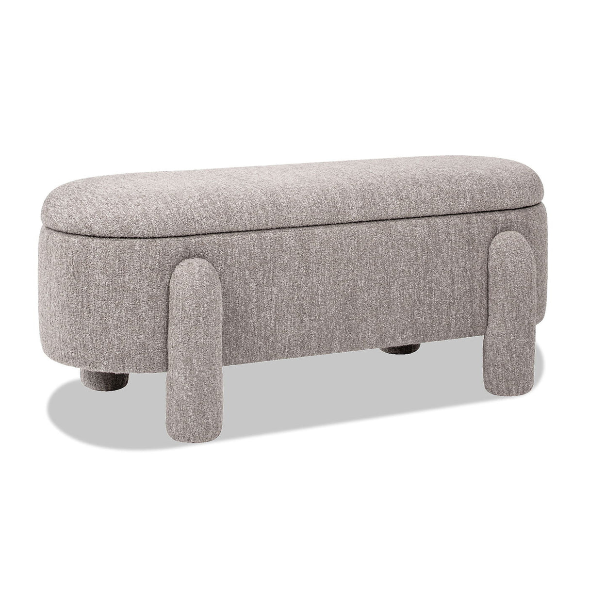Hugo - Oval Fully Upholstered Storage Bench by Couch.com