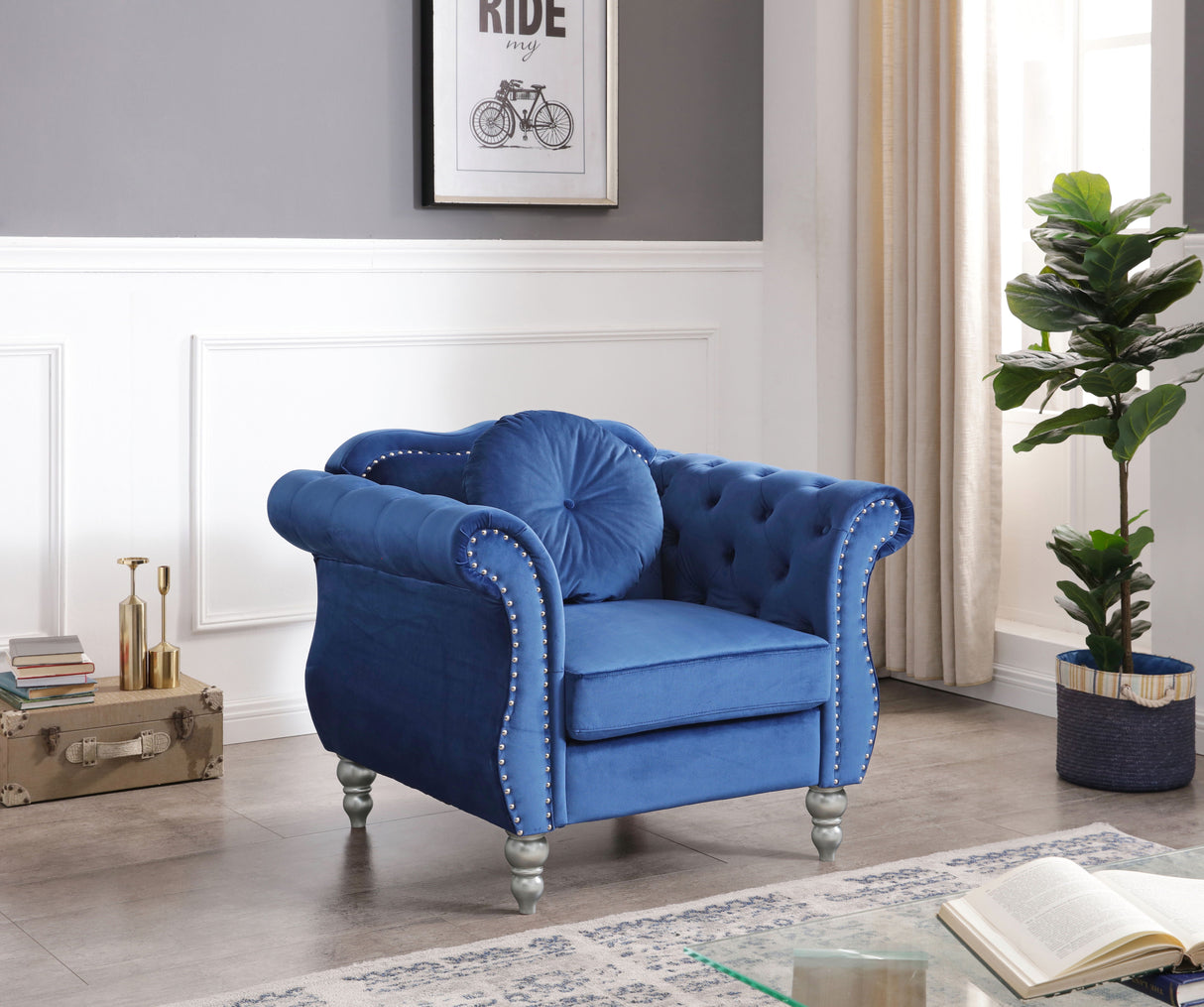 Chic Transitional Flared Arm Chair by Couch.com