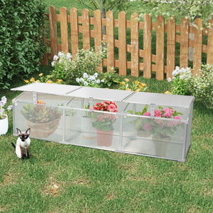 Polycarbonate Greenhouse For Outdoors In Winter - Silver by Couch.com