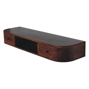 Lunar - 2 Drawer Floating Console - Chestnut by Couch.com