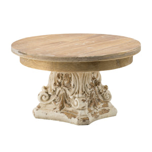 Cake Stand, Cake Plate With Magnesium Base - Cream / Brown by Couch.com