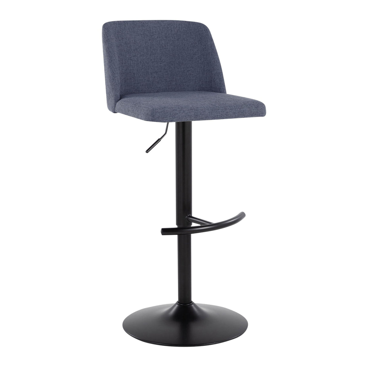 Toriano - Contemporary Adjustable Bar Stool With Rounded T Footrest (Set of 2) by Couch.com