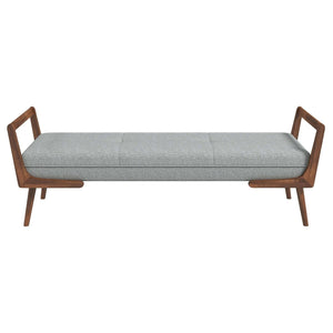 Cora - Mid-Century Modern Gray Bench - Gray by Couch.com