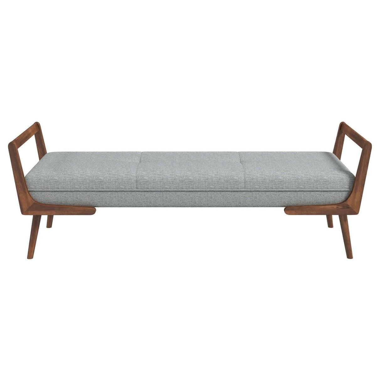 Cora - Mid-Century Modern Gray Bench - Gray by Couch.com