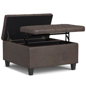 Harrison - Upholstered Coffee Table Storage Ottoman by Couch.com