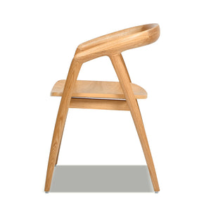 Couch.com Simeon Scandinavian Sculpted Dining Chair Warm Natural Brown, Wood Construction, Light Brown Finish by Couch.com