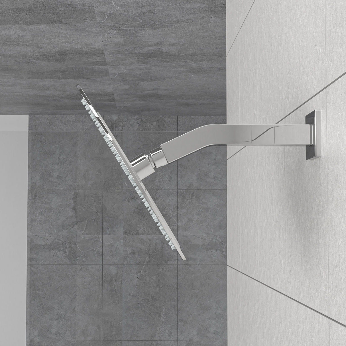 Elegant 6" Shower Arm With Flange, Stainless Steel Construction For Rain Shower Heads