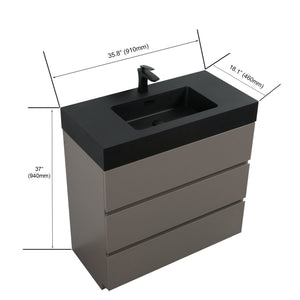Alice - Bathroom Vanity With Sink, Large Storage Freestanding