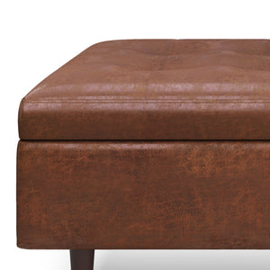 Shay - Large Square Coffee Table Storage Ottoman Mid-Century Style by Couch.com