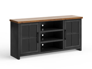 Essex - TV Stand Console For TVs Up To 80" - Black, Whiskey by Couch.com