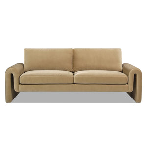 Mason - Arched Arm Sofa - Camel Brown Beige by Couch.com