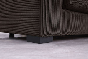 Naomi - 3 Piece Upholstered Sectional - Dark Brown by Couch.com