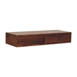 Lunar - 2 Drawer Wall Mounted Console - Brown by Couch.com