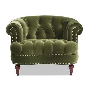 La Rosa - Victorian Tufted Upholstered Accent Chair by Couch.com