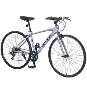 Shimano - 7 Speed Hybrid Bike Aluminum Alloy Frame C-Brake 700C Road Bike For Men Women's City Bicycle by Couch.com