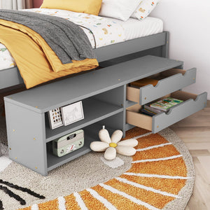 Versatile Bed With Trundle, Under Bed Storage Box And Nightstand by Couch.com