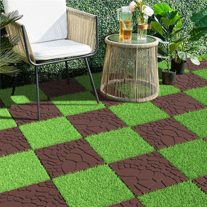 Stone Texture Patio Deck Tiles, Diy Module Interlocking Decking Floor Tiles by Couch.com