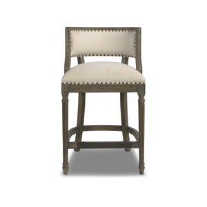 Paris 26.5' Farmhouse Counter Height Bar Stool with Backrest