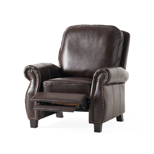 Wide Manual Club Recliner - Brown by Couch.com