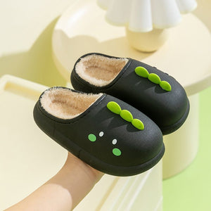 Children's Winter Fleece Lined Thermal Soft Bottom Waterproof Non Slip Outdoor Cotton Slippers