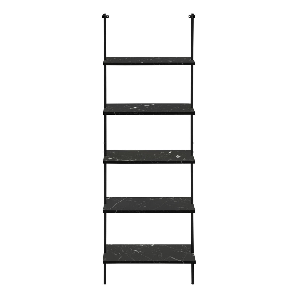 Bookshelf, Bookcase, Etagere, Ladder, 5 Tier, For Office, Marble Look Contemporary & Modern by Couch.com