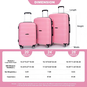 3 Piece Set Hardshell Suitcase Spinner Wheels by Couch.com