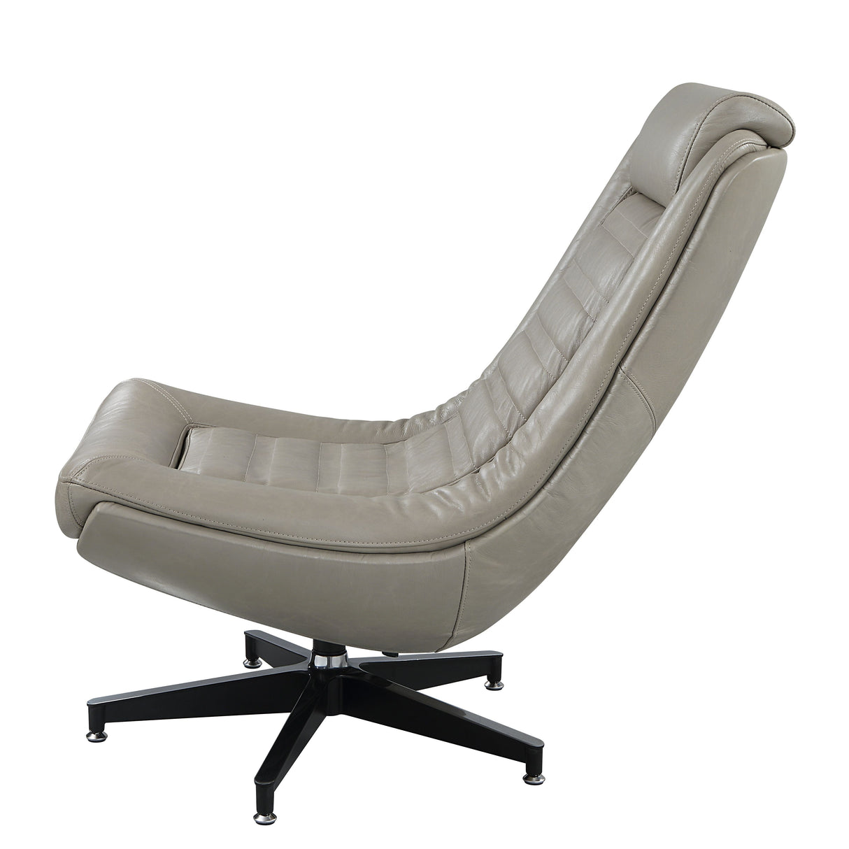 Piran - Top Grain Leather Accent Chair With Swivel - Twilight by Couch.com