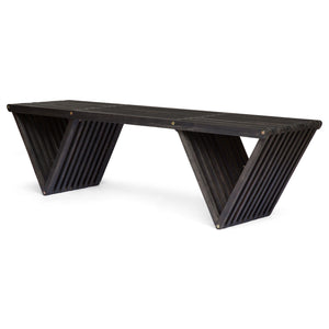 Gloaming - Outdoor Bench With Slat Design And Triangular Base by Couch.com