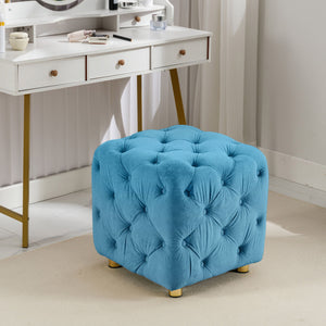 Modern Velvet Upholstered Ottoman, Exquisite Small End Table, Soft Foot Stool, Dressing Makeup Chair, Comfortable Seat For Living Room, Bedroom, Entrance by Couch.com