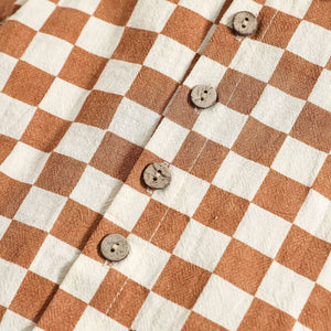 Cotton And Linen Short Sleeve Lapel Polo Shirt Two-piece Set