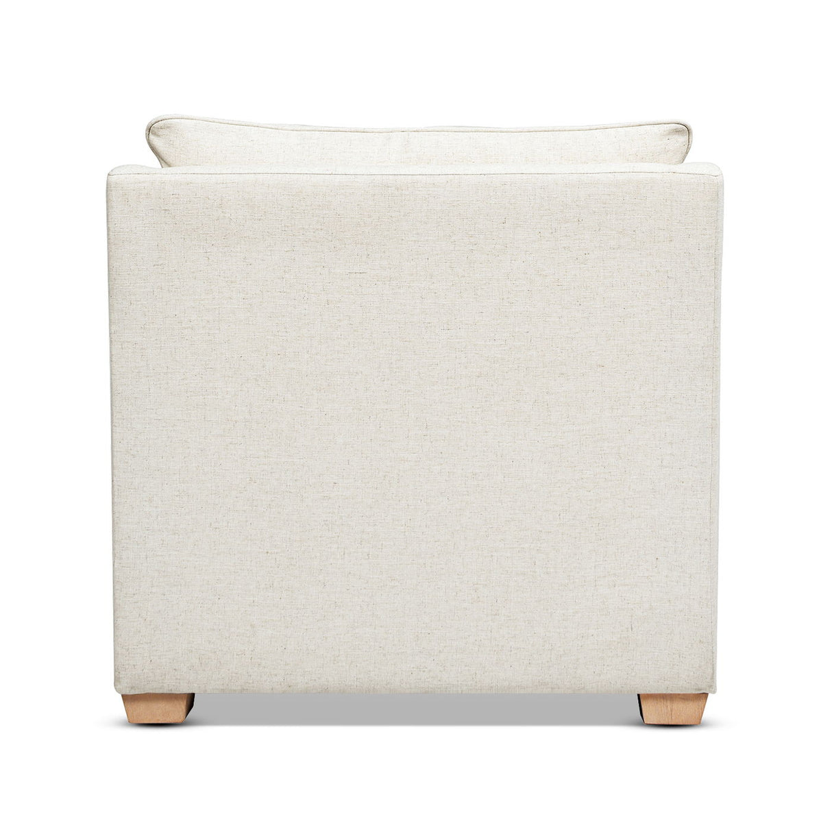 Ada - Flared Arm Contemporary Armchair With Lumbar Pillow - Flax White by Couch.com