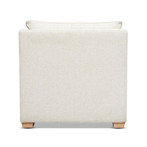Ada - Flared Arm Contemporary Armchair With Lumbar Pillow - Flax White by Couch.com
