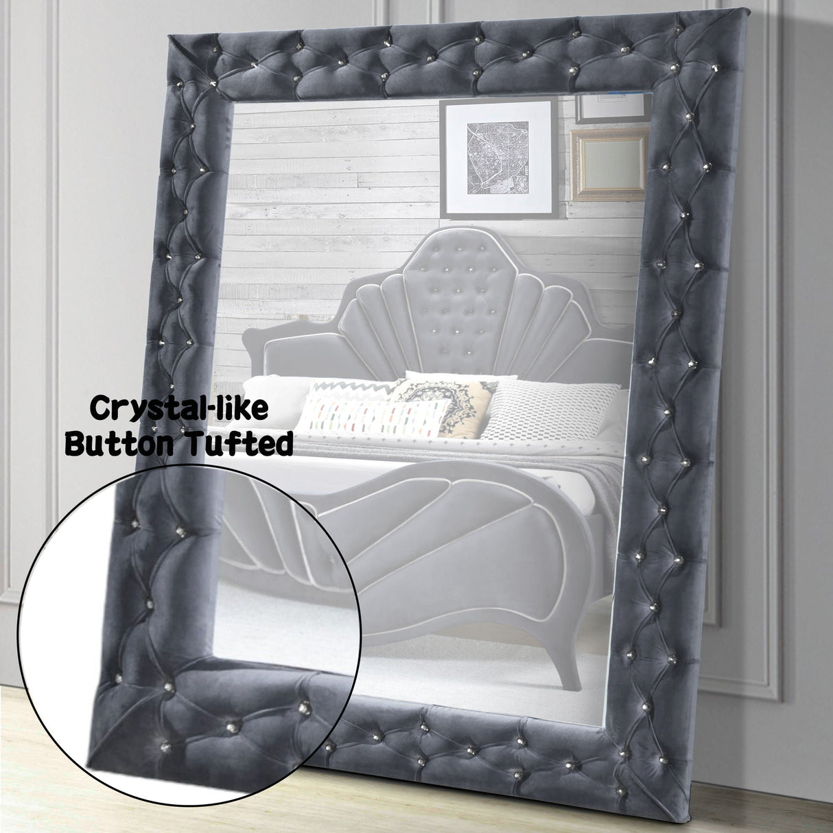 Dante - Velvet Floor Mirror by Couch.com