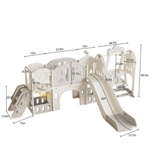 Toddler Slide Kids Playground With Basketball Hoop And Swing by Couch.com