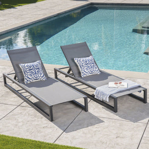 Outdoor Patio Chaise Lounge With 5 Reclining Positions by Couch.com